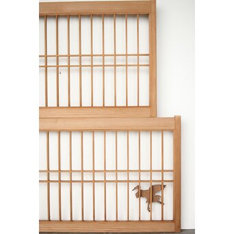 鶴文 欄間引戸 2枚1組　R0315 