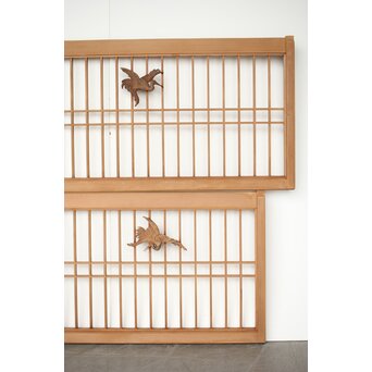 鶴文 欄間引戸 2枚1組　R0315 