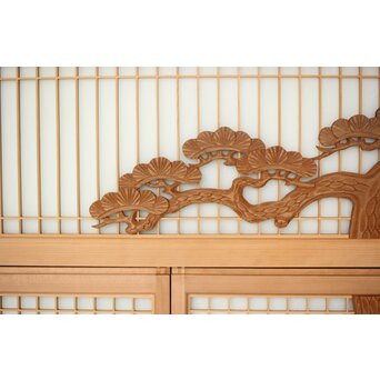 鷹松 ガラス書院欄間 5枚1組　R0316 