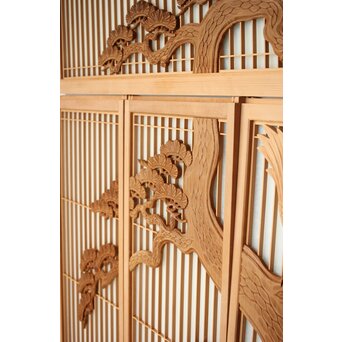 鷹松 ガラス書院欄間 5枚1組　R0316 