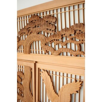 鷹松 ガラス書院欄間 5枚1組　R0316 