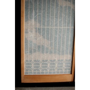 鷹松 ガラス書院欄間 5枚1組　R0316 
