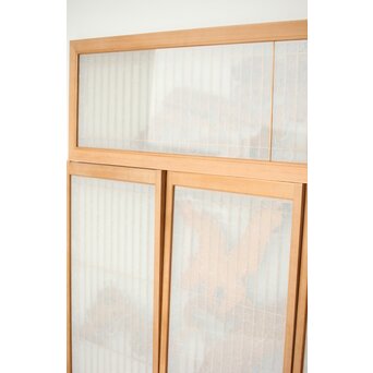 鷹松 ガラス書院欄間 5枚1組　R0316 