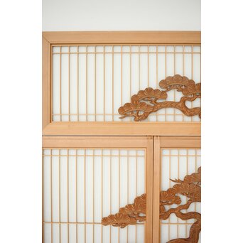 鷹松 ガラス書院欄間 5枚1組　R0316 