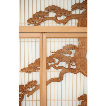 鷹松 ガラス書院欄間 5枚1組　R0316 