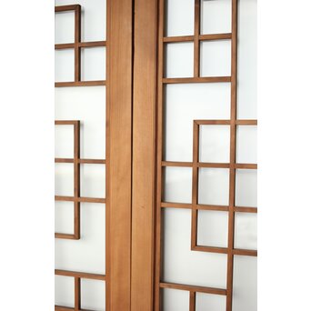 細分化腰板 プレスと色ガラスの建具 2枚1組　GD0187Y 