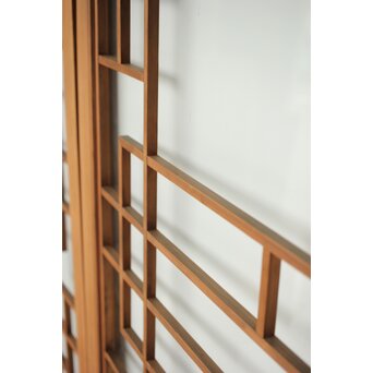 細分化腰板 プレスと色ガラスの建具 2枚1組　GD0187Y 