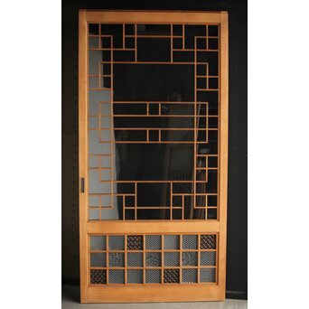 細分化腰板 プレスと色ガラスの建具 2枚1組　GD0187Y 