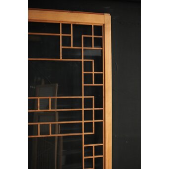 細分化腰板 プレスと色ガラスの建具 2枚1組　GD0187Y 