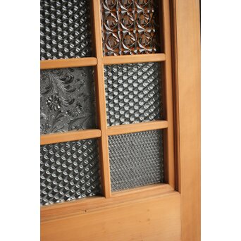 細分化腰板 プレスと色ガラスの建具 2枚1組　GD0187Y 