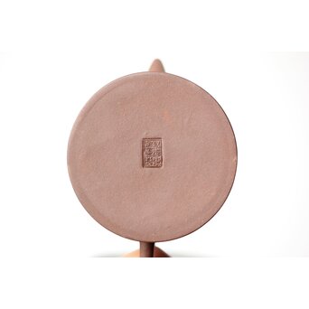 荊渓恵孟臣製 紫砂壺 朱泥 茶壺 鐘型 単孔 急須 120ml　P410 