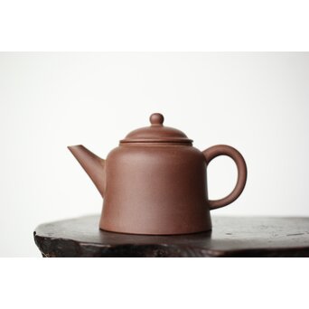 荊渓恵孟臣製 紫砂壺 朱泥 茶壺 鐘型 単孔 急須 120ml　P410 