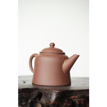 荊渓恵孟臣製 紫砂壺 朱泥 茶壺 鐘型 単孔 急須 120ml　P410 