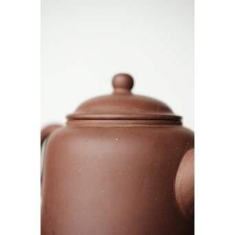 荊渓恵孟臣製 紫砂壺 朱泥 茶壺 鐘型 単孔 急須 120ml　P410 