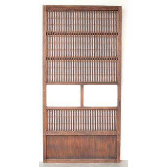 障子枠付クリアガラス格子戸　L1099