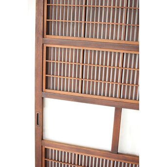 障子枠付クリアガラス格子戸　L1099 