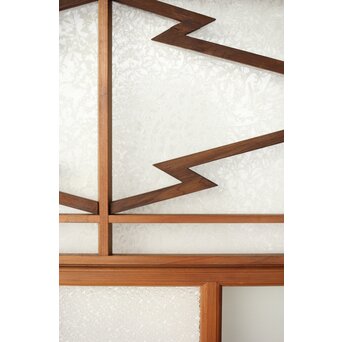 松皮菱組子 色ガラスの建具 2枚1組　GD0188Y 