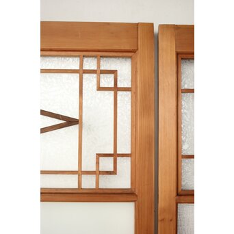 松皮菱組子 色ガラスの建具 2枚1組　GD0188Y 