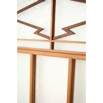 松皮菱組子 色ガラスの建具 2枚1組　GD0188Y 