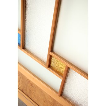 松皮菱組子 色ガラスの建具 2枚1組　GD0188Y 