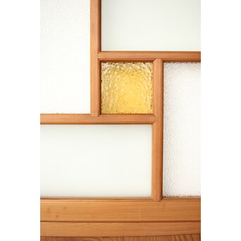 松皮菱組子 色ガラスの建具 2枚1組　GD0188Y 