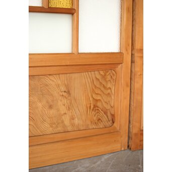 松皮菱組子 色ガラスの建具 2枚1組　GD0188Y 