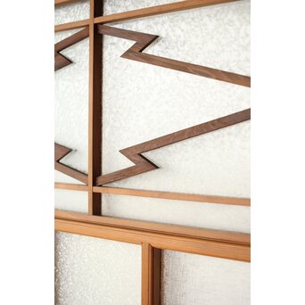 松皮菱組子 色ガラスの建具 2枚1組　GD0188Y 