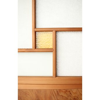 松皮菱組子 色ガラスの建具 2枚1組　GD0188Y 