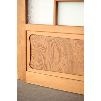 松皮菱組子 色ガラスの建具 2枚1組　GD0188Y 