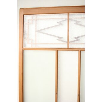 松皮菱組子 色ガラスの建具 2枚1組　GD0188Y 