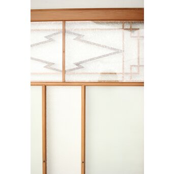 松皮菱組子 色ガラスの建具 2枚1組　GD0188Y 