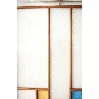 松皮菱組子 色ガラスの建具 2枚1組　GD0188Y 