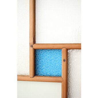 松皮菱組子 色ガラスの建具 2枚1組　GD0188Y 