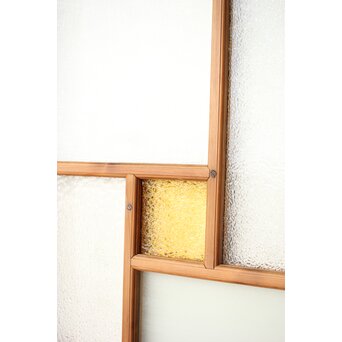 松皮菱組子 色ガラスの建具 2枚1組　GD0188Y 