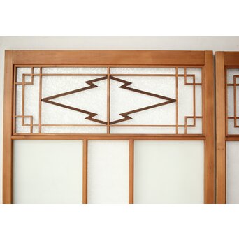 松皮菱組子 色ガラスの建具 2枚1組　GD0188Y 