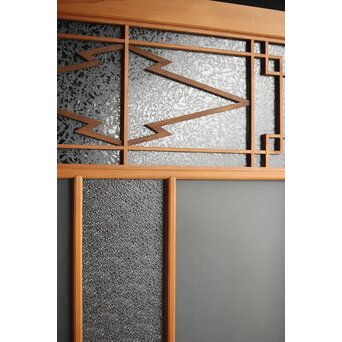 松皮菱組子 色ガラスの建具 2枚1組　GD0188Y 