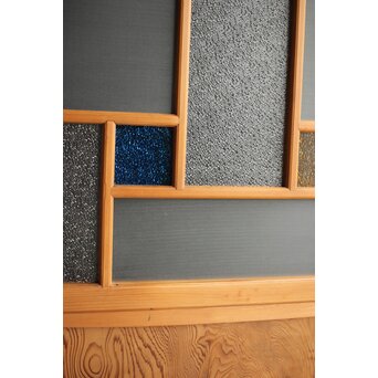 松皮菱組子 色ガラスの建具 2枚1組　GD0188Y 
