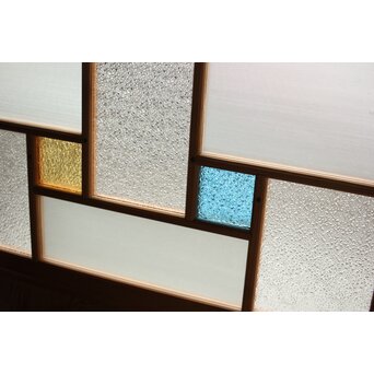 松皮菱組子 色ガラスの建具 2枚1組　GD0188Y 