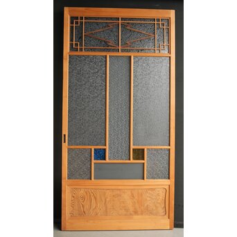 松皮菱組子 色ガラスの建具 2枚1組　GD0188Y B