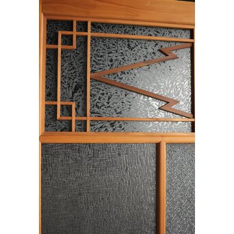 松皮菱組子 色ガラスの建具 2枚1組　GD0188Y 