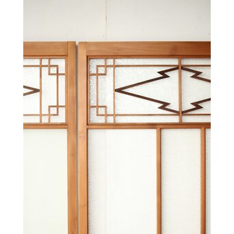 松皮菱組子 色ガラスの建具 2枚1組　GD0188Y 
