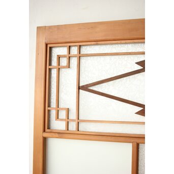 松皮菱組子 色ガラスの建具 2枚1組　GD0188Y 