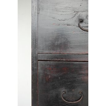 飴色 欅造り 民藝時代階段箪笥　C410 