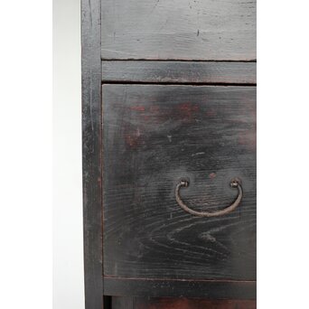 飴色 欅造り 民藝時代階段箪笥　C410 