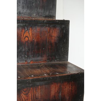 飴色 欅造り 民藝時代階段箪笥　C410 