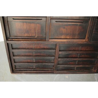 飴色 欅造り 民藝時代階段箪笥　C410 