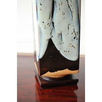 五代 清水六兵衛 瀬戸唐津花瓶　P411 