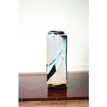 五代 清水六兵衛 瀬戸唐津花瓶　P411 