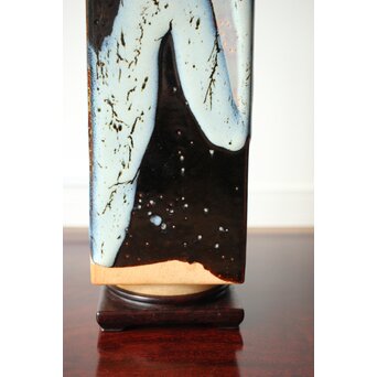 五代 清水六兵衛 瀬戸唐津花瓶　P411 