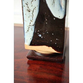 五代 清水六兵衛 瀬戸唐津花瓶　P411 